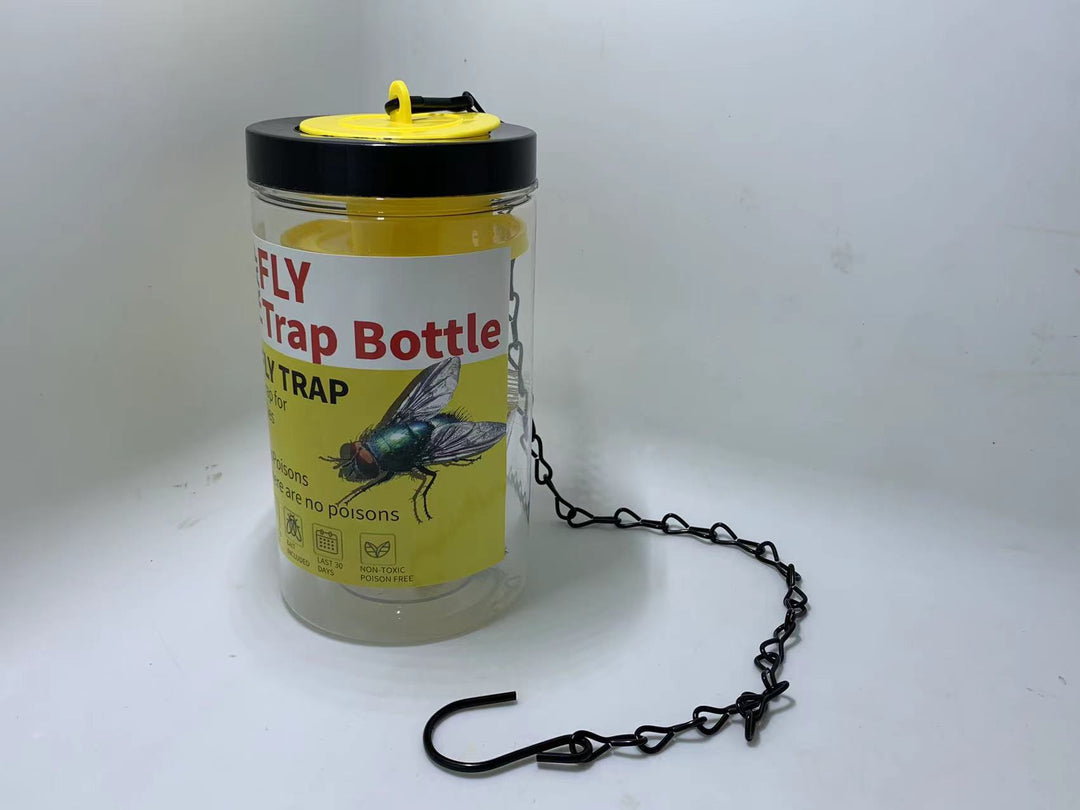 Reusable Hanging fly trap bottle with non-toxic bait dispenser Bowlift