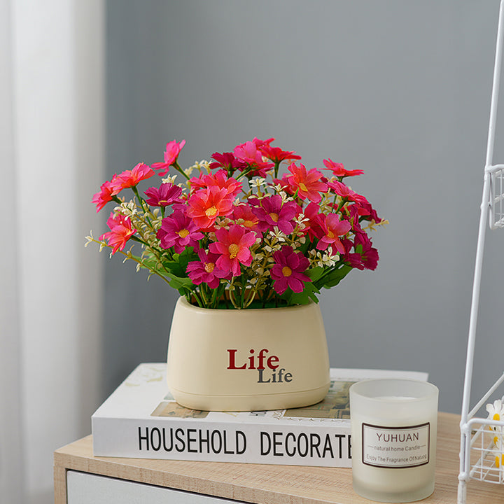 Decorative Potted Faux Floral Arrangement