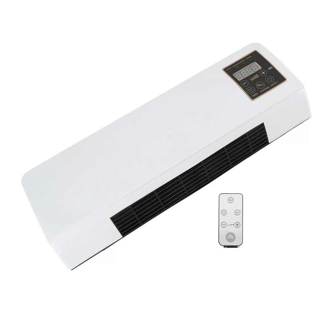 Unisex One Size Plug-in Flat Wall Heater with Digital Thermostat and Remote Control Bowlift