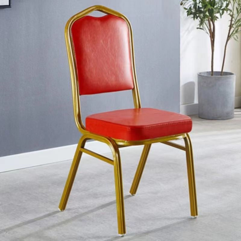 Elegant Upholstered Dining Chair with Gold Frame Bowlift
