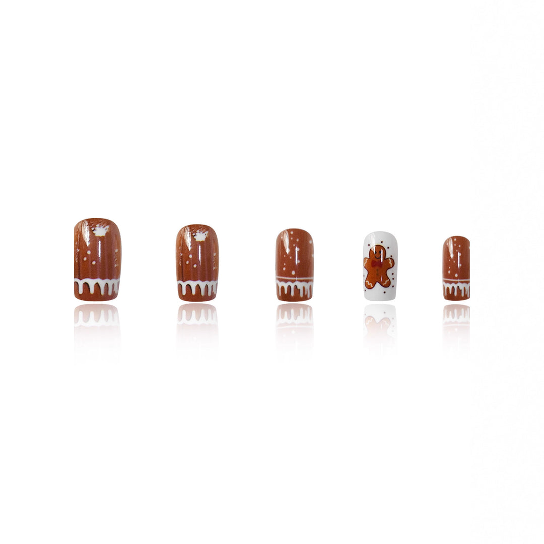 Decorative Glittery Star-Accented Press-On Nail Set Bowlift