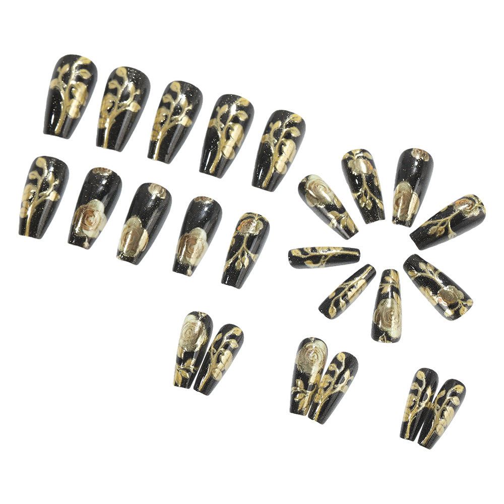Artful nail tips with floral accents Bowlift