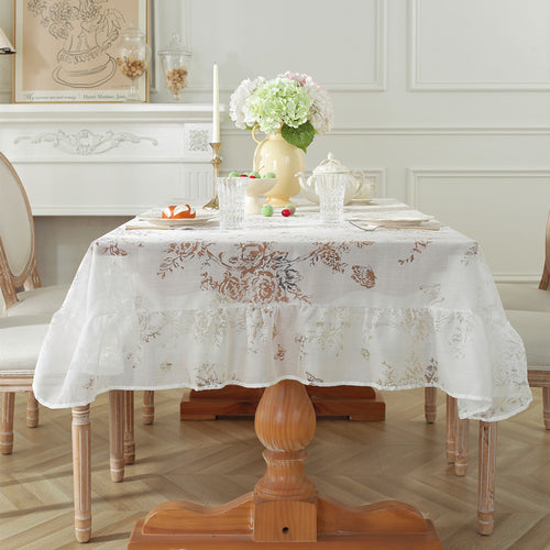 Elegant Floral Lace Table Cover
