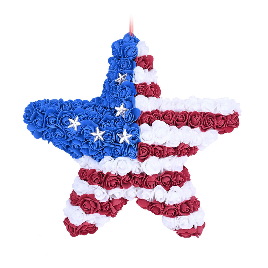 Unisex nan patriotic foam rose wreath with star accents Bowlift