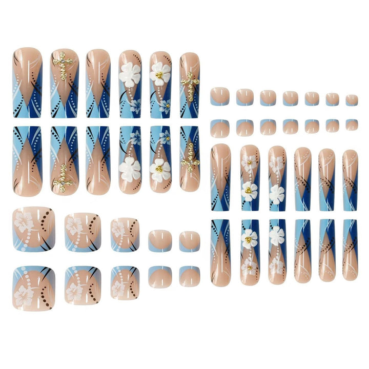 Floral Design Acrylic Nail Extensions Bowlift