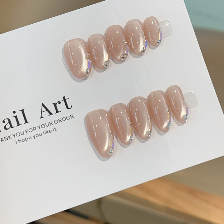 Artificial nails with Romantic Design Bowlift