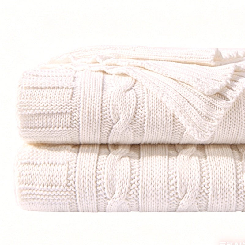 Cozy Cable Knit Throw Blanket
