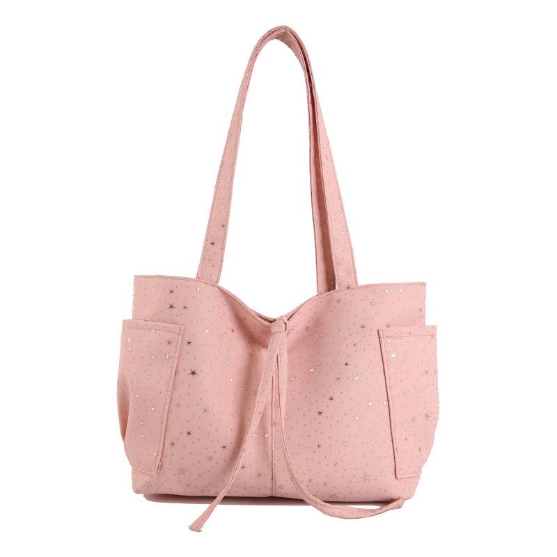 WoStar-Patterned Canvas Tote Bag Bowlift