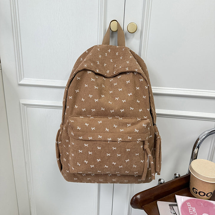 Playful Corduroy Backpack Bowlift