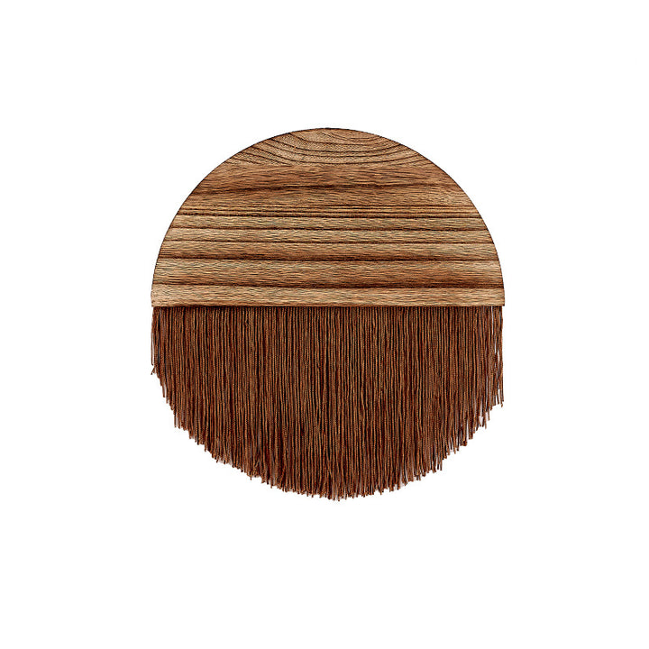 Macrame Wall Decor with Wooden Base Bowlift