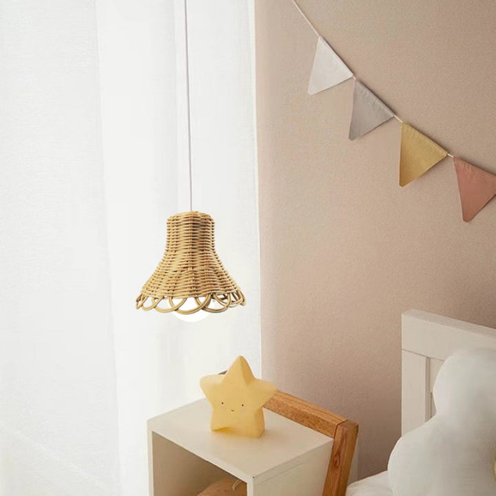 Rattan Hanging Lamp Bowlift