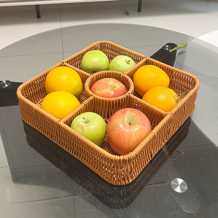 Multi-Compartment Woven Fruit Basket Bowlift