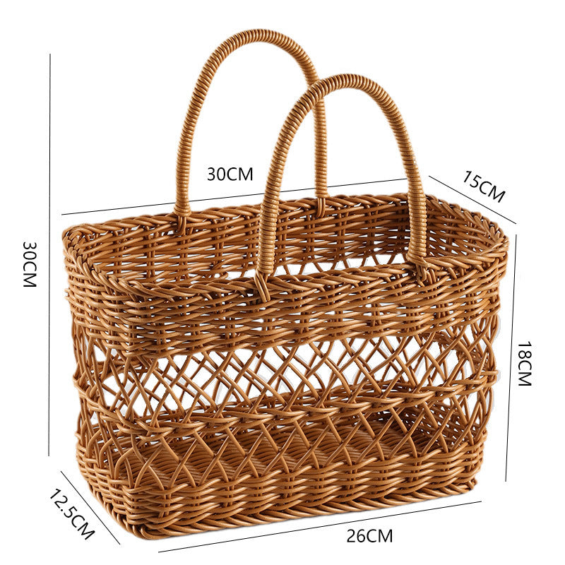 Handwoven Market Basket Bowlift