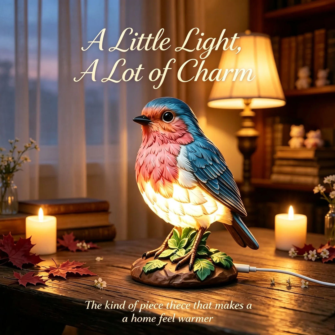 Realistic bird table lamp accent nightlight Bowlift