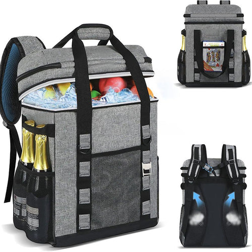 Unisex nan insulated cooler backpack with large capacity, bottle holders and breathable back cushion Bowlift