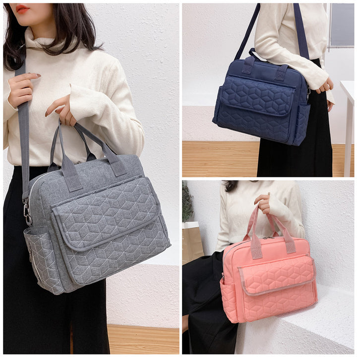 Multifunctional Quilted Laptop Tote Bowlift