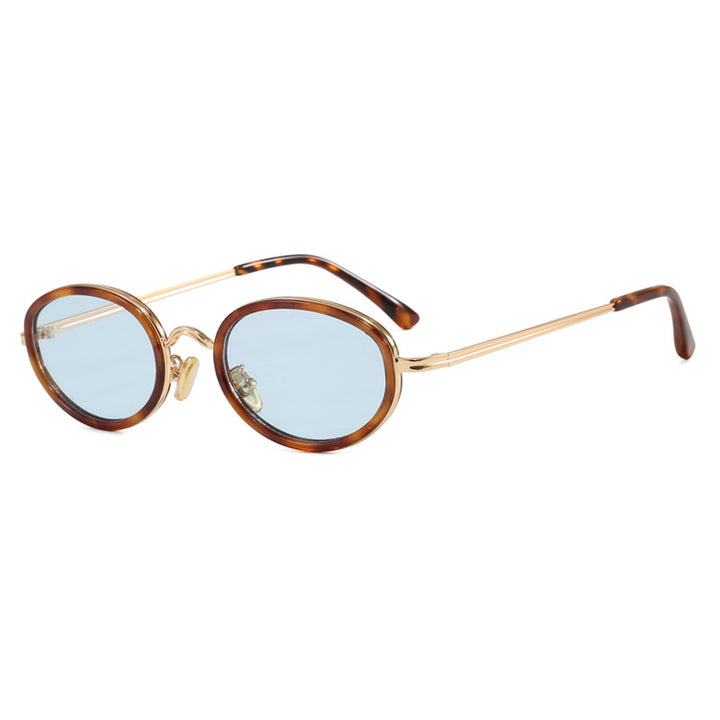 Ladies elegant round sunglasses with stylish metal frame Bowlift