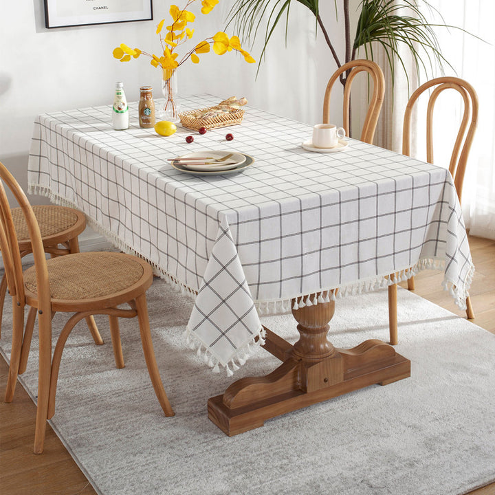 Decorative Checked Tablecloth