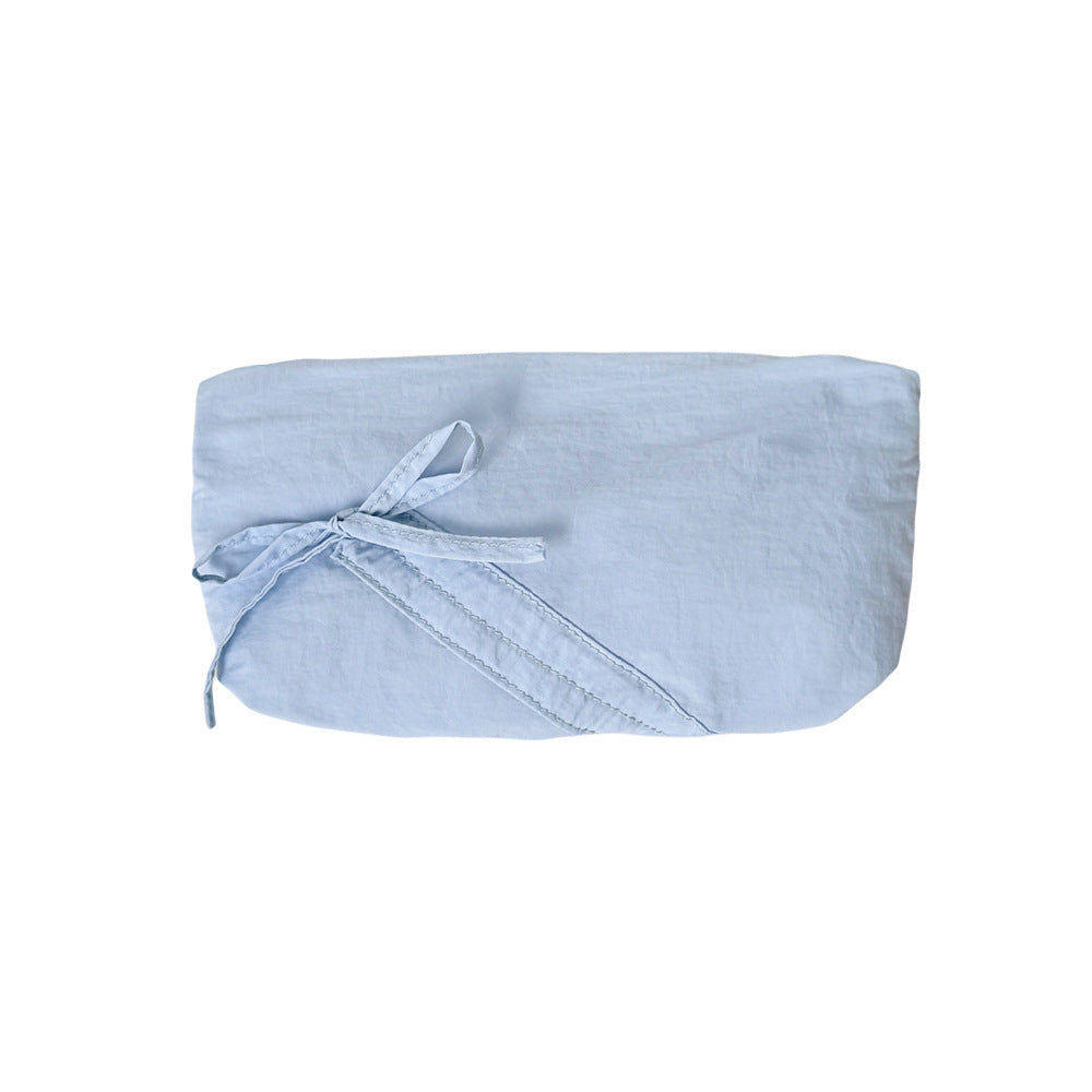 Quilted Pencil Case with Ribbon Closure Bowlift