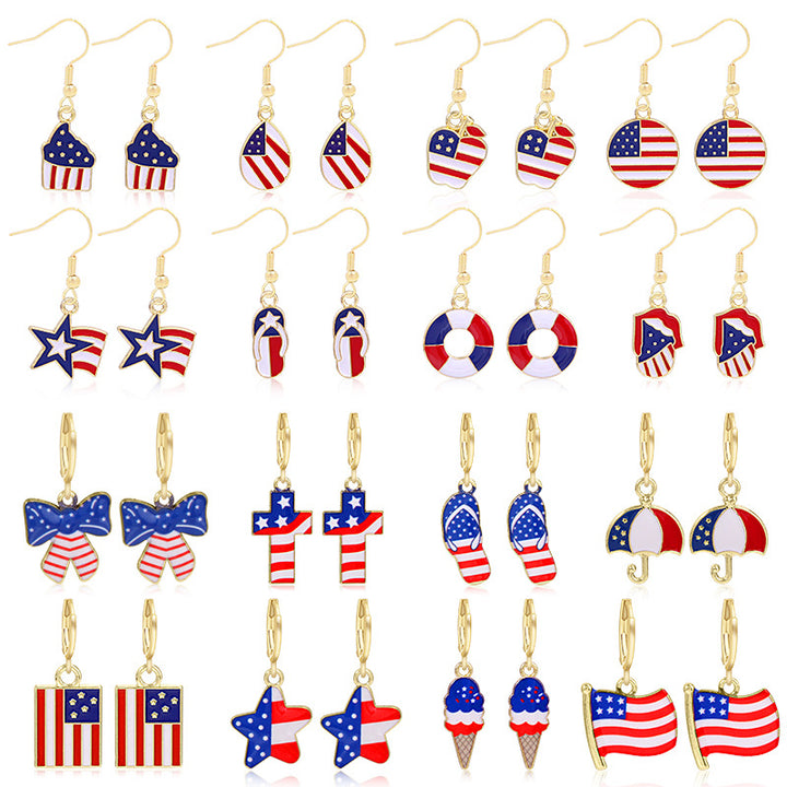 Women's long multi-layer star drop earrings with crystal embellishments and rhodium-plated alloy Bowlift