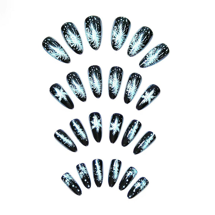Elegant Winter-Themed Nail Art Bowlift