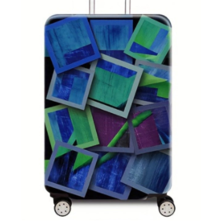 Women's hard-shell suitcase with creative multi-format pattern Bowlift