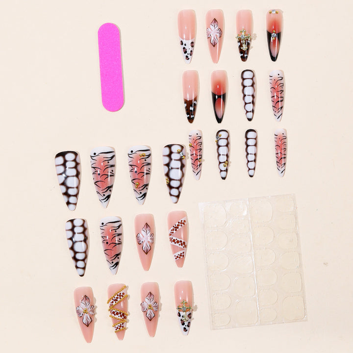 Decorative 3D Floral Acrylic Nail Art Bowlift