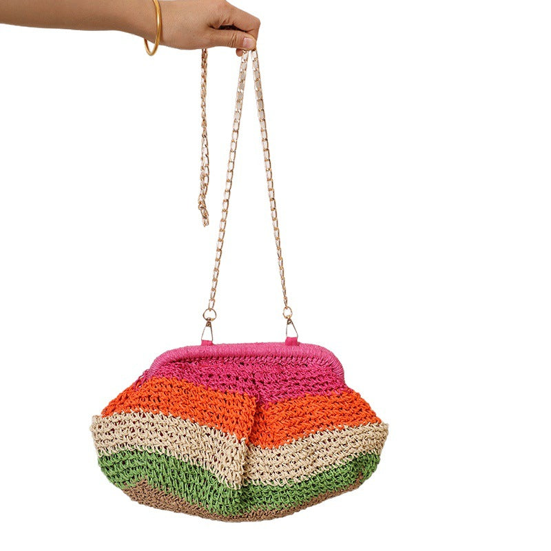 Handmade basket bag with trendy gradient Bowlift