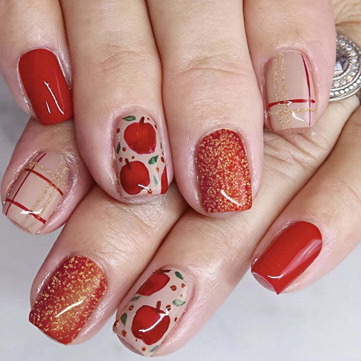 Artistic Press-On Nail Design Set Bowlift