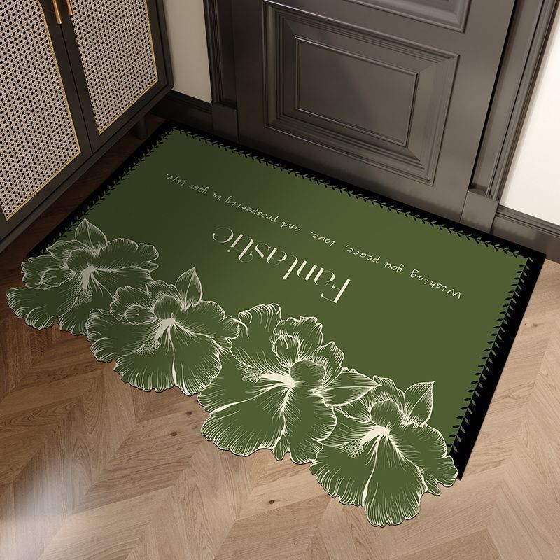 Elegant Floral Welcome Mat