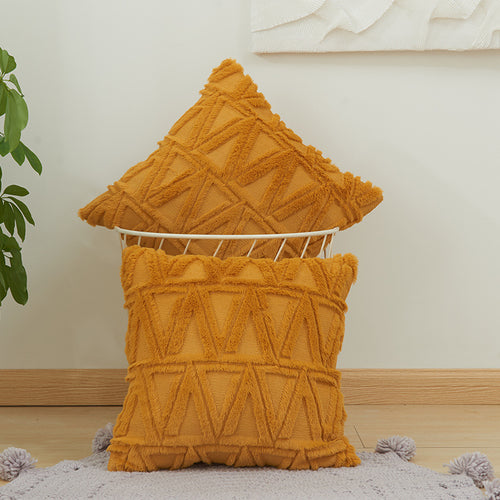 Textured Geometric Throw Pillow