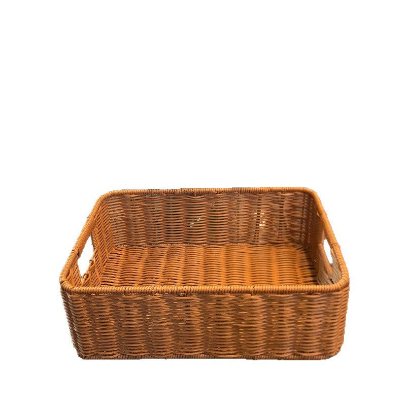 Handcrafted Rectangular Woven Storage Basket Bowlift