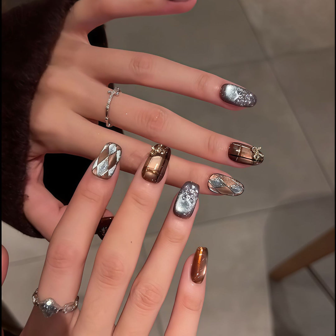 Luxury Accented Artificial Nails Bowlift