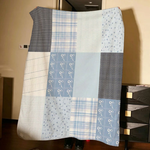 Patchwork Fleece Throw Blanket