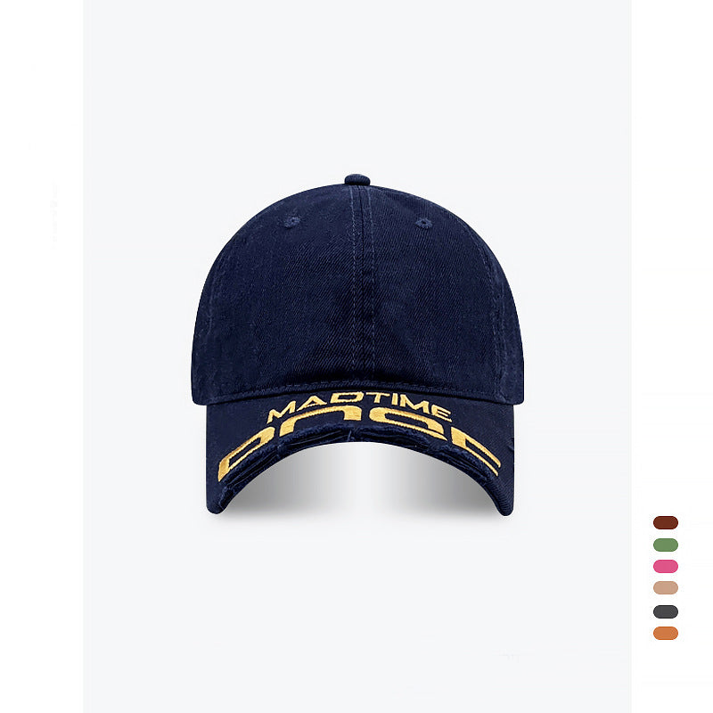 Distressed Denim Baseball Cap