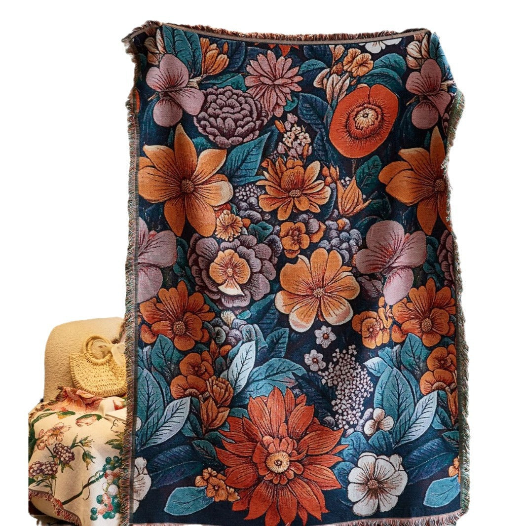 Floral Patterned Throw Blanket