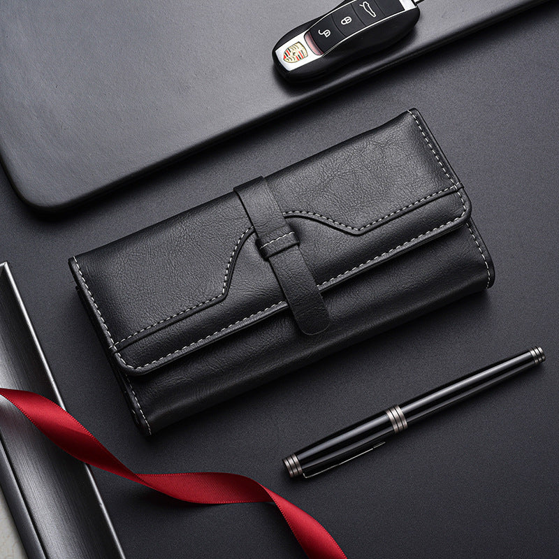 Premium Leather Long Wallet Bowlift