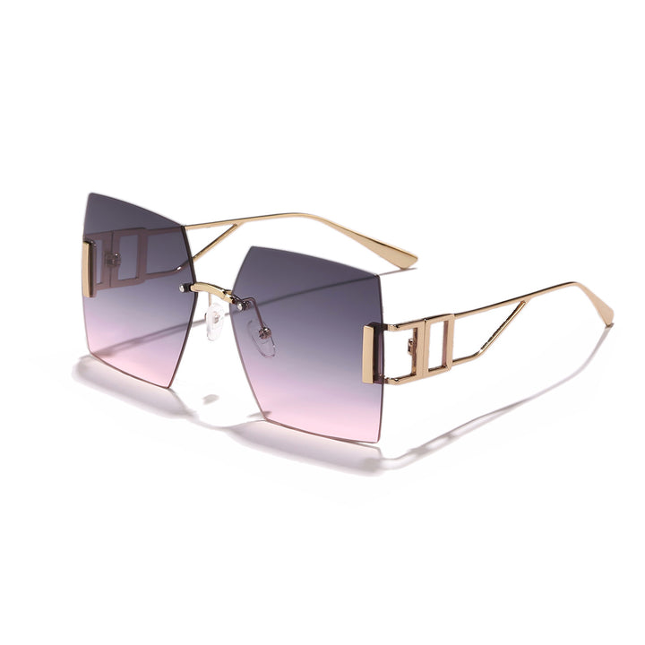 Women's square sunglasses with luxurious metal frame Bowlift