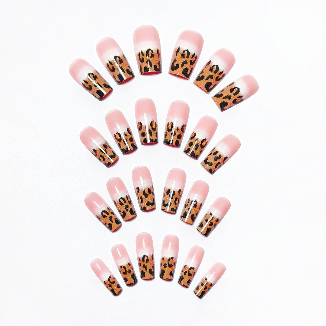 Designer Leopard Print Nail Art Bowlift