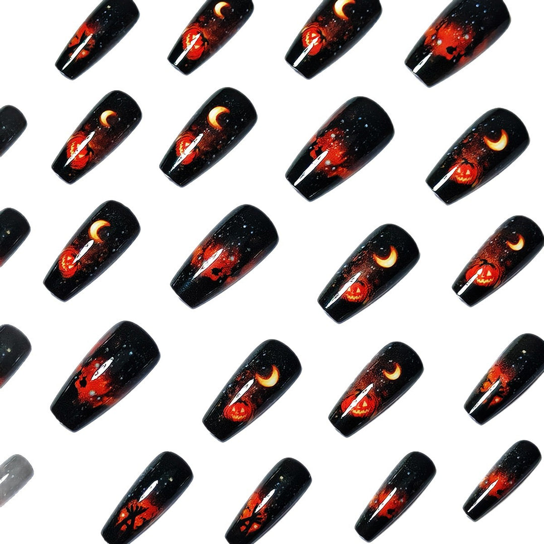 Halloween-Themed Glow-in-the-Dark Nail Art Bowlift