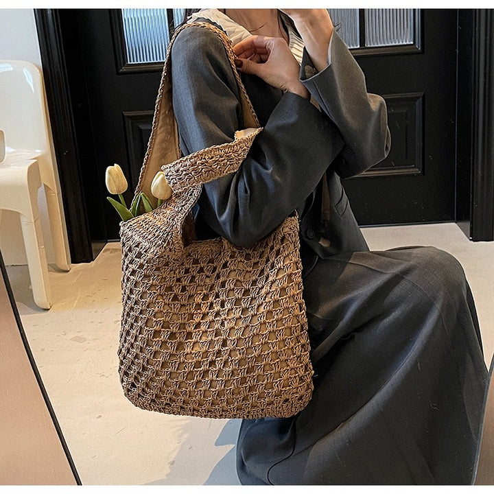 Handbag with Exquisite Woven Structure Bowlift