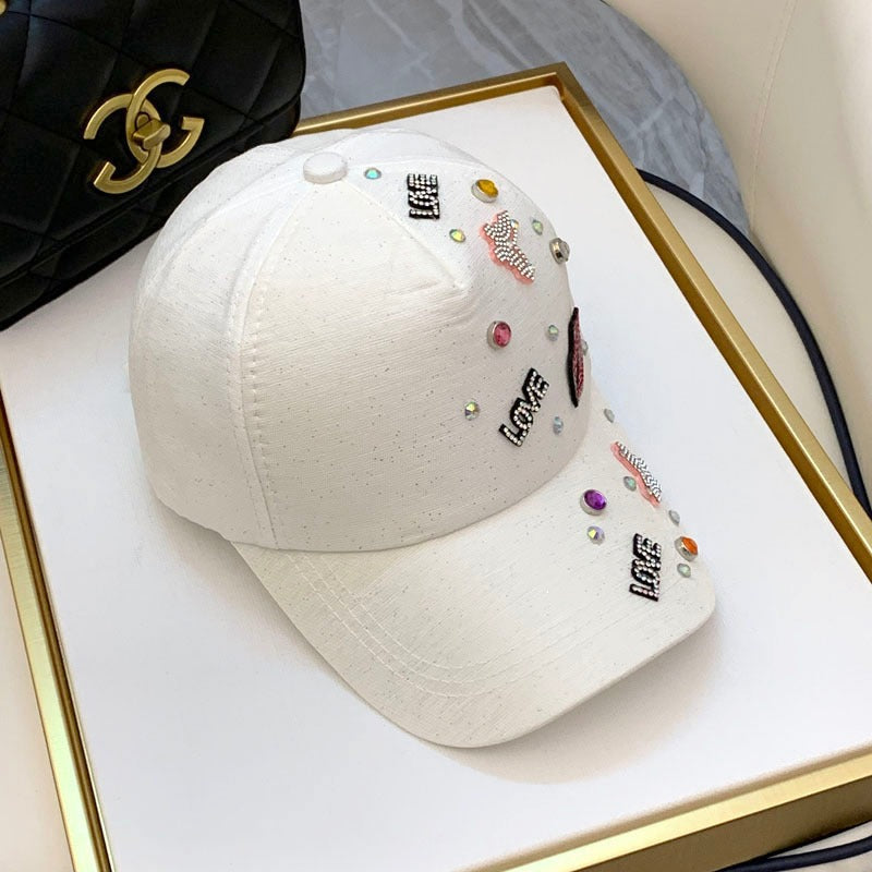Women's Embellished Graphic Baseball Cap Bowlift