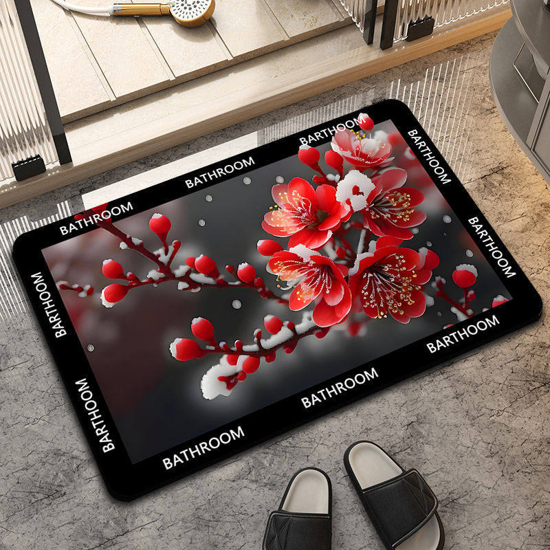 Floral Bathroom Mat
