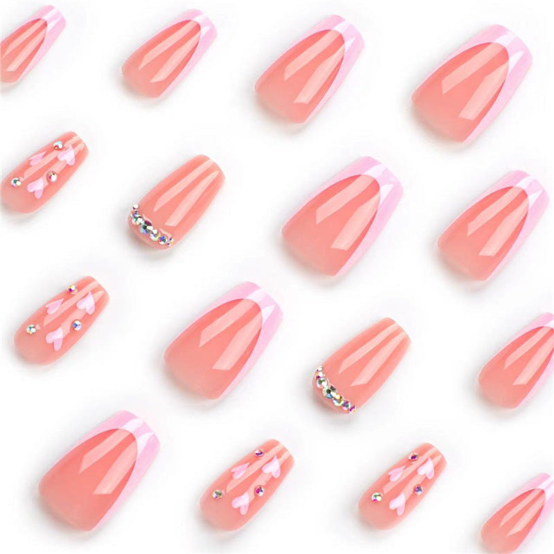 Decorative Faux Nail Extensions with Rhinestone Accents Bowlift