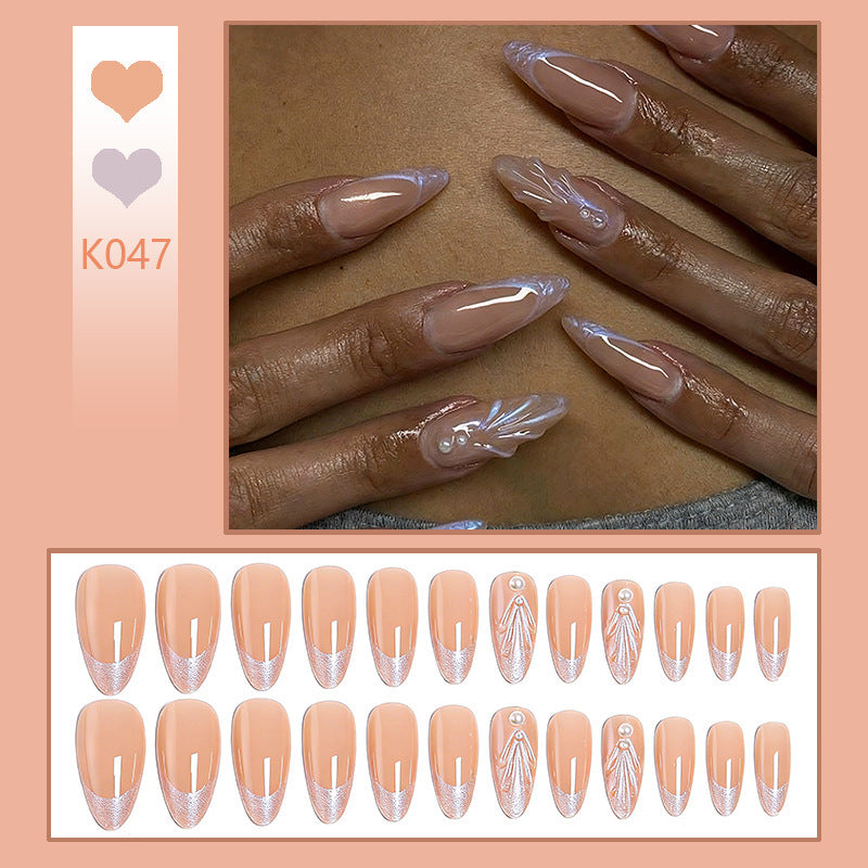 Artificial nail set with elegant 3D design Bowlift