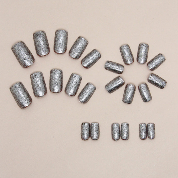 Glittery Press-On Nail Extensions Bowlift
