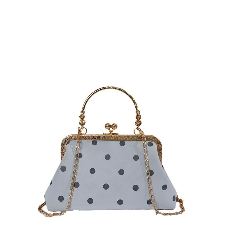 WoVintage Elegant Polka Dot Evening Clutch Bowlift