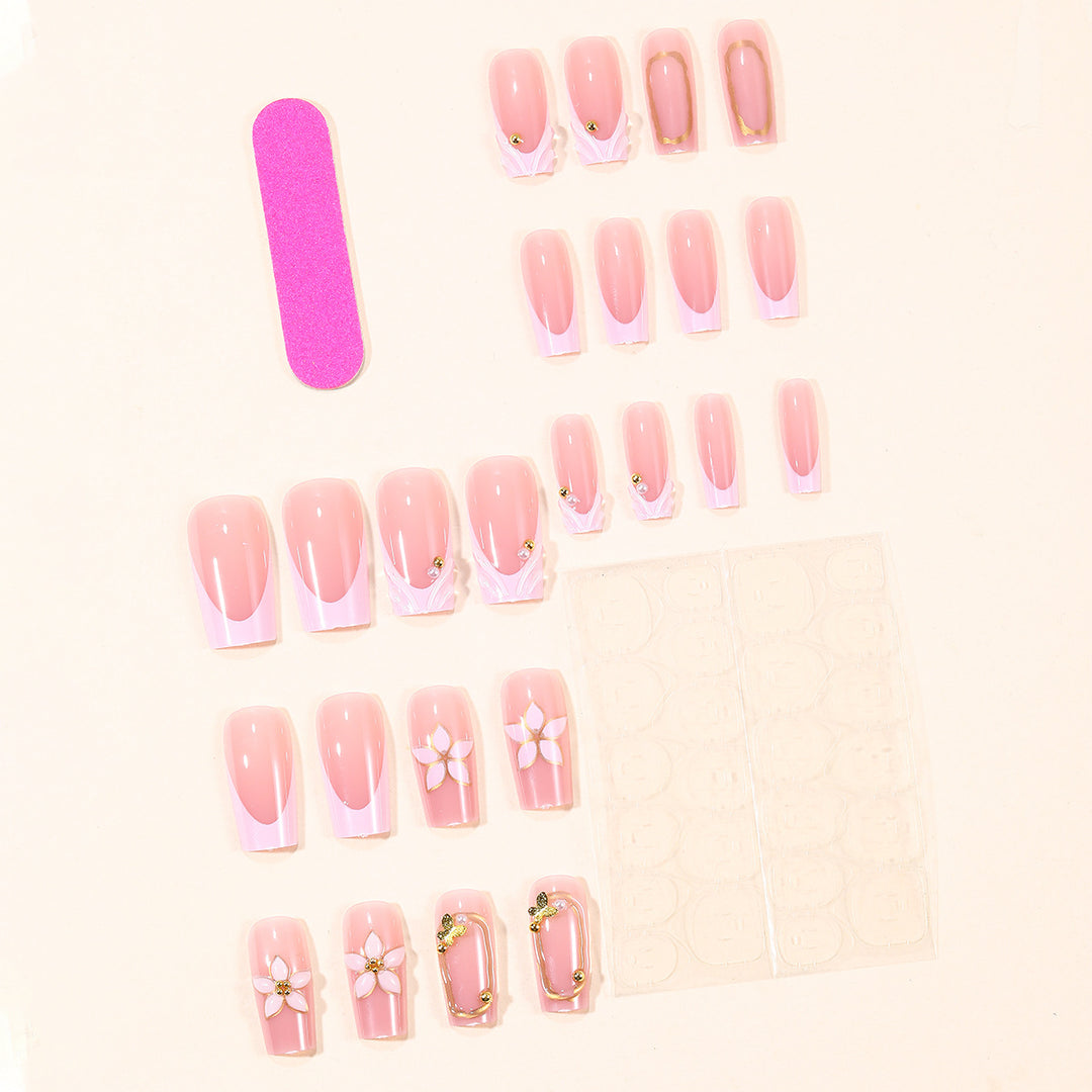 Decorative Floral Acrylic Nail Art Extensions Bowlift 1789713324