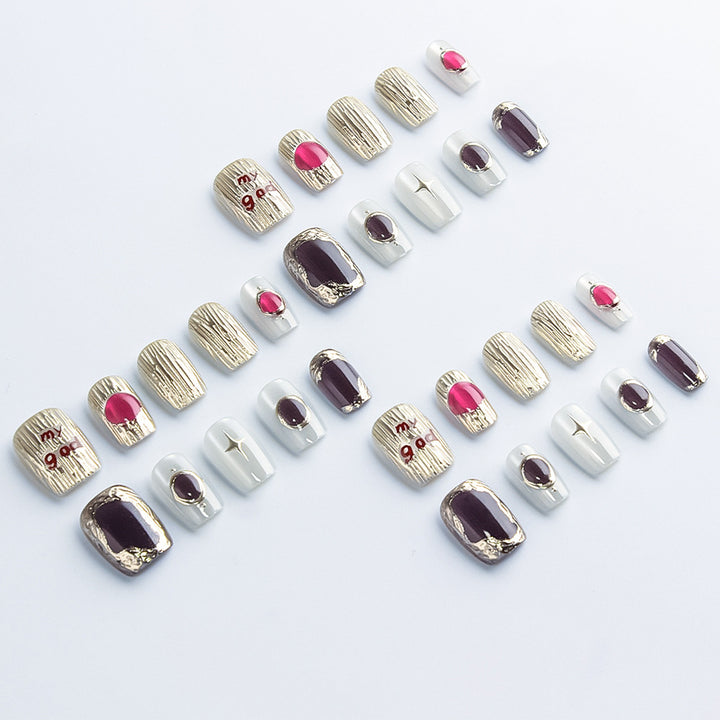 Decorative Luxury Press-On Nail Art Bowlift
