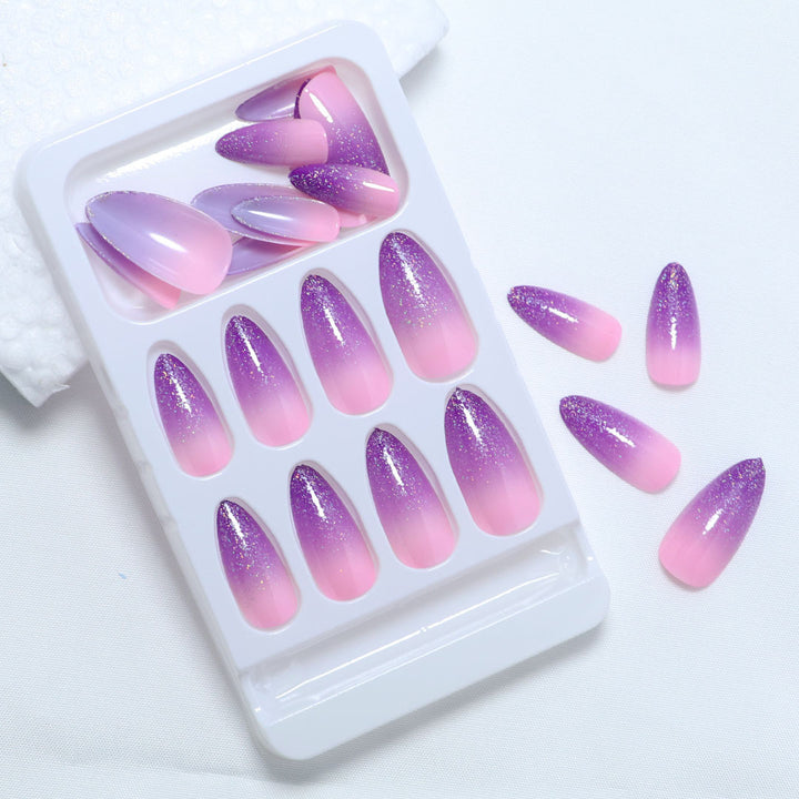 Gradient Glitter Ombre Press-On Nail Set Bowlift